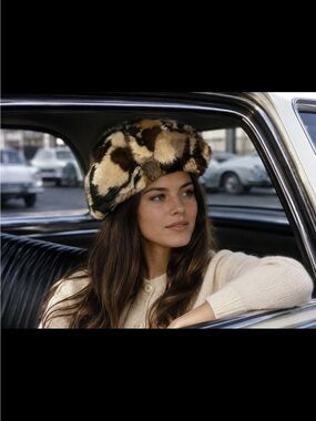 1960’s Vintage Jacobson’s  Genuine Mink Fur Patchwork Beret Hat ~ One  Size